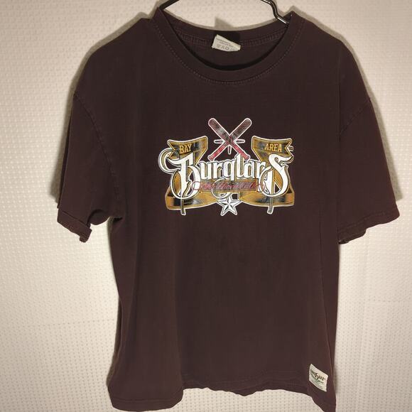 Unhur Unit Hundred XL Brown Burglars Graphic T-Shirt Streetwear Cotton Vintage - Picture 1 of 8